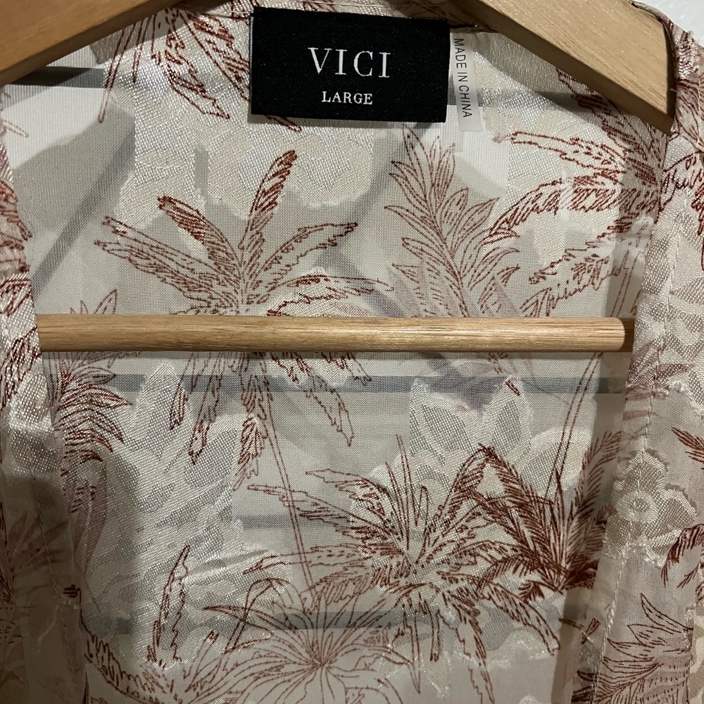COPY - Vici brand new never worn “glowing flower” duster/kimono